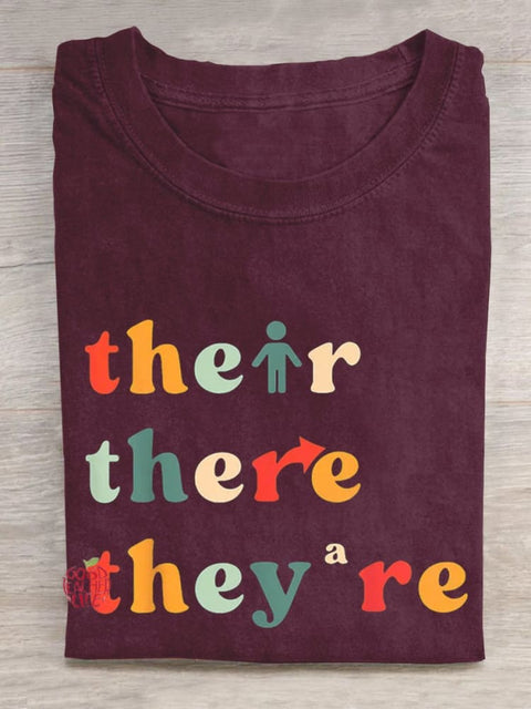 There Their They're English Grammar Teacher T-shirt