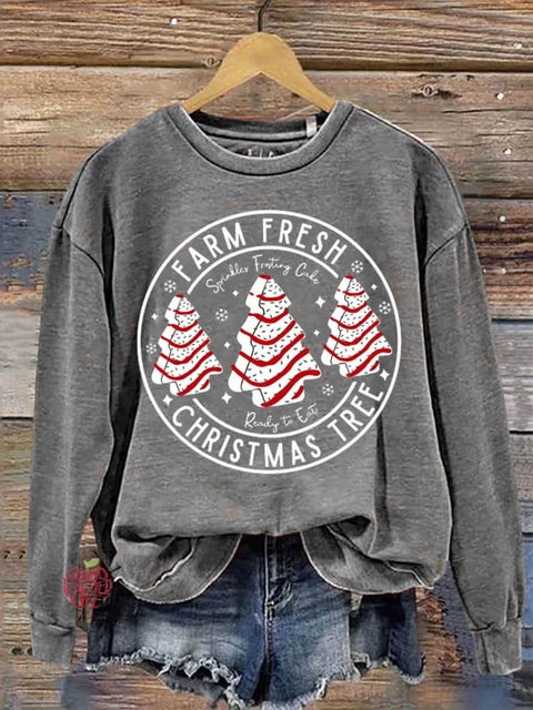 Farm Fresh Christmas Tree Art Print Casual Sweatshirt