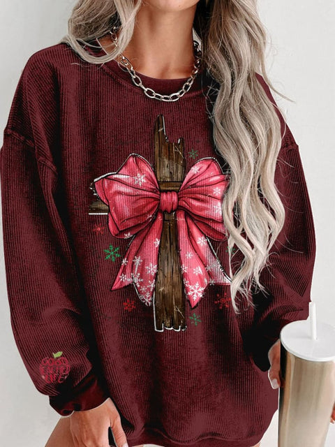 Christmas Jesus is the Reason for the Season Women's Casual Print Sweatshirt