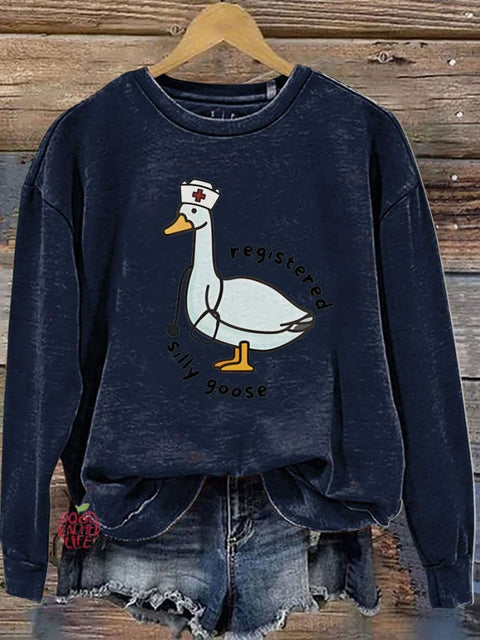 Silly Goose Registered Nurse Gift Casual  Sweatshirt