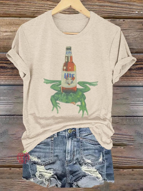 Funny Frog Art Print T-shirt