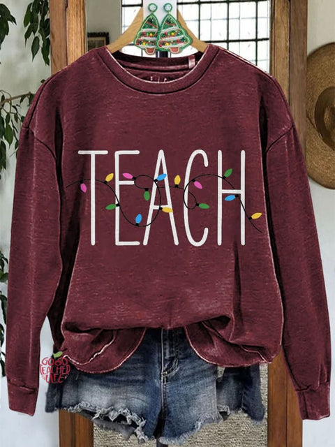 ChristmasTeacher Festive Teach Casual Sweatshirt