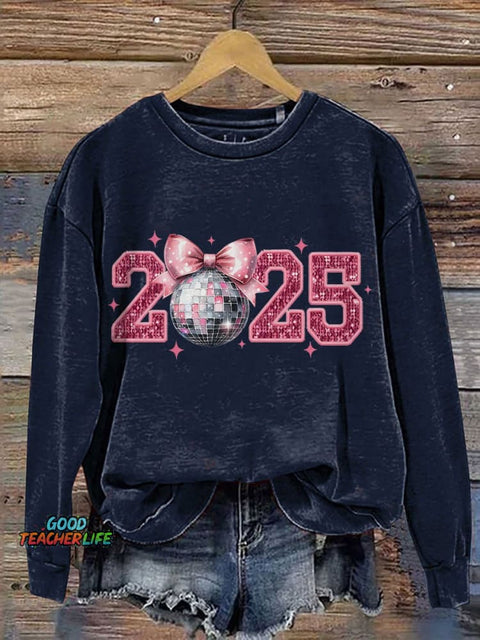 Happy New Year 202 Casual Print Sweatshirt