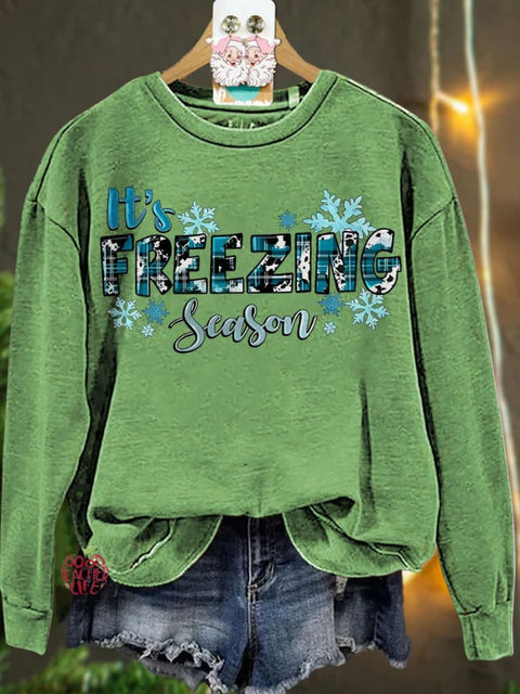 Christmas It's Freezing Season Gift for Winter Casual  Sweatshirt