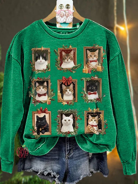 Cats Of Christmas Casual  Sweatshirt