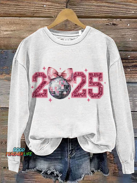 Happy New Year 202 Casual Print Sweatshirt
