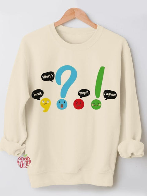 Funny Grammar Teacher Casual Sweatshirt