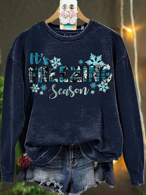 Christmas It's Freezing Season Gift for Winter Casual  Sweatshirt