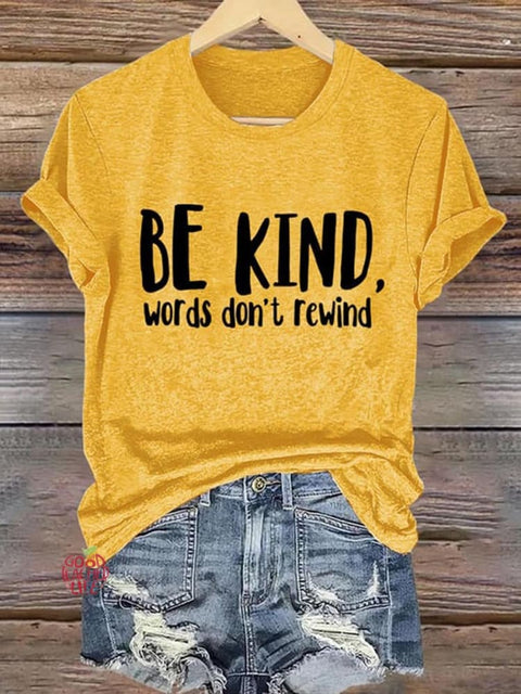 Retro Bullying Prevention Awareness Unity Day Be Kind Words Don't Rewind T-shirt