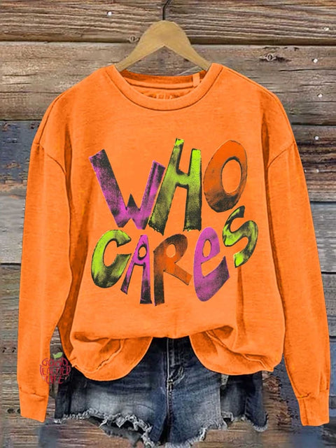 WHO CARES Mental Health Casual Sweatshirt