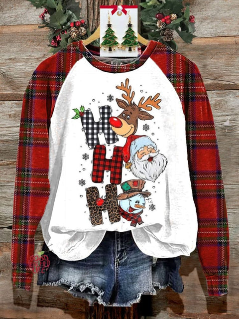 Christmas Ho Ho Ho Print Casual Sweatshirt