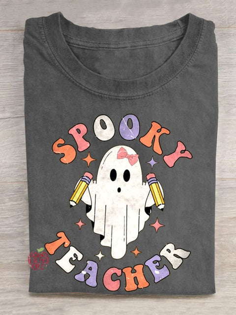 Spooky Teacher Halloween T-shirt