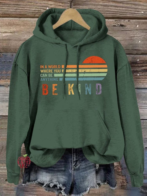 Women's Men's Unisex Be Kind Suicide Prevention Day Print Casual Sweatshirt