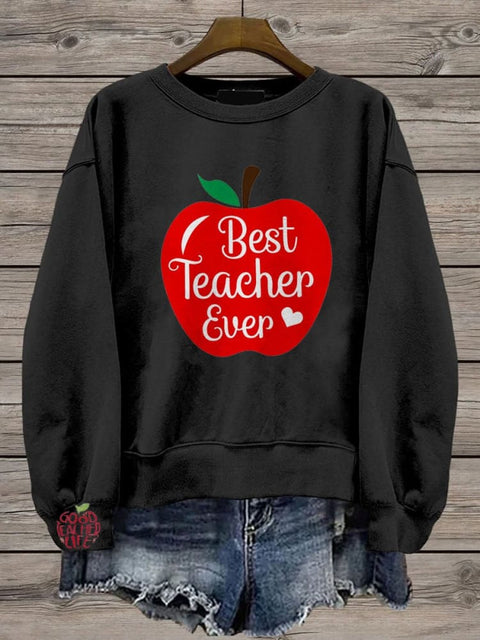 Best Teacher Apple Casual  Sweatshirt