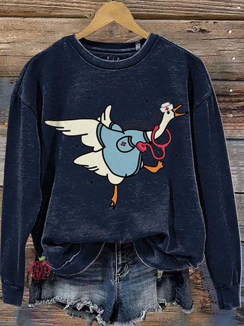 Nurse Silly Goose Casual  Sweatshirt