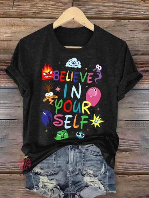 Believe In Yourself Art Print Casual T-shirt