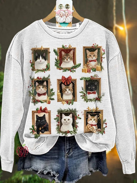 Cats Of Christmas Casual  Sweatshirt