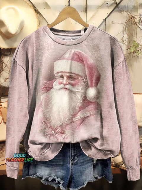 Santa Claus Art Print Casual Sweatshirt