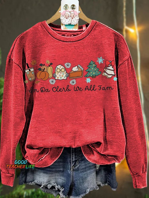 Thanksgiving Christmas In Da Clerb We All Fam Casual  Sweatshirt