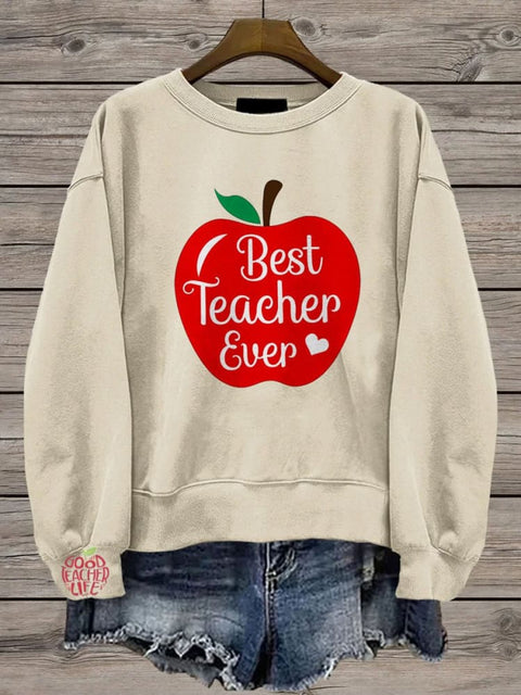 Best Teacher Apple Casual  Sweatshirt