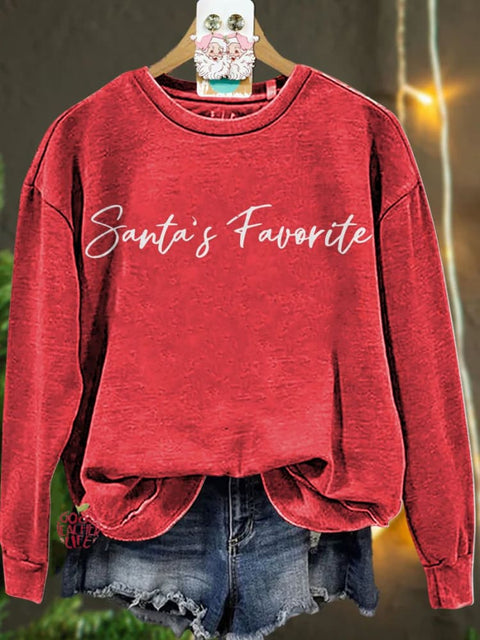 Christmas Santas Favorite Teacher Casual  Sweatshirt