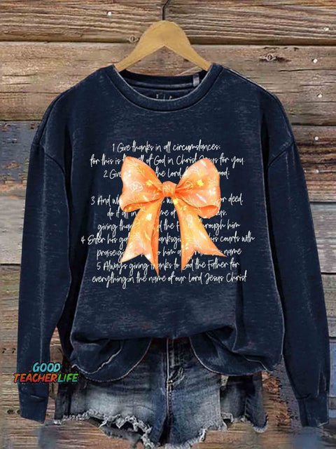 Thanksgiving Bible Verses Thanksgiving Casual Sweatshirt