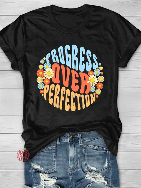 Progress Over Perfection Teacher T-shirt