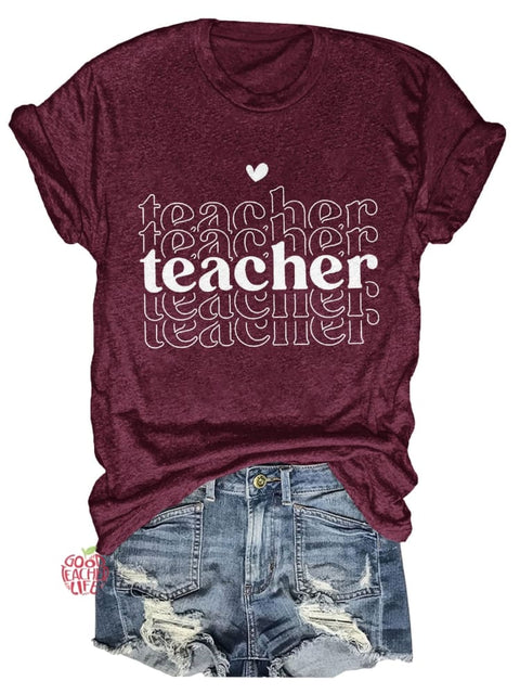 Teacher Print T-shirt