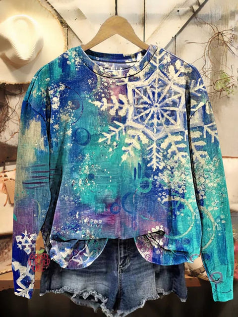 Christmas Snowflake Casual Sweatshirt