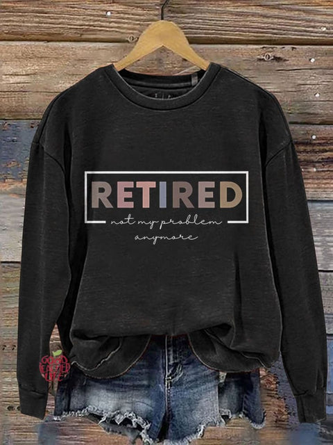 Retirement Retired Teacher Casual Print Sweatshirt