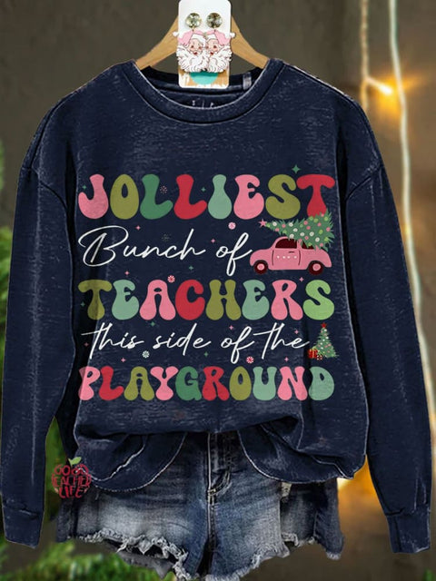 Be The Light Teacher Christmas Casual Sweatshirt