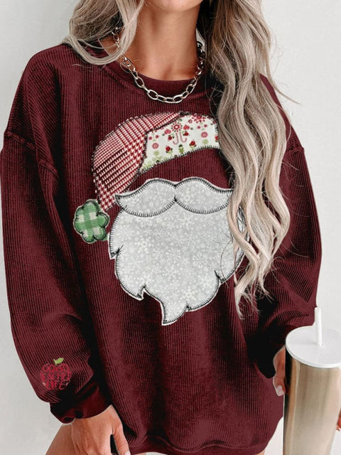 Merry Christmas Santa Claus Women's Casual Print Shirt