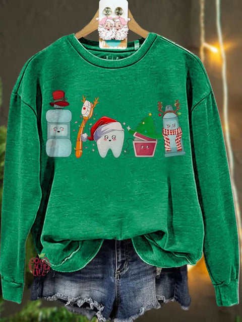 Christmas Funny Christmas Teeth Casual  Sweatshirt