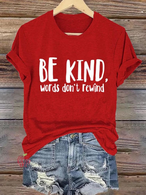 Retro Bullying Prevention Awareness Unity Day Be Kind Words Don't Rewind T-shirt