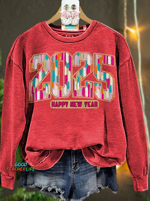 Happy New Year 2025 Casual  Sweatshirt
