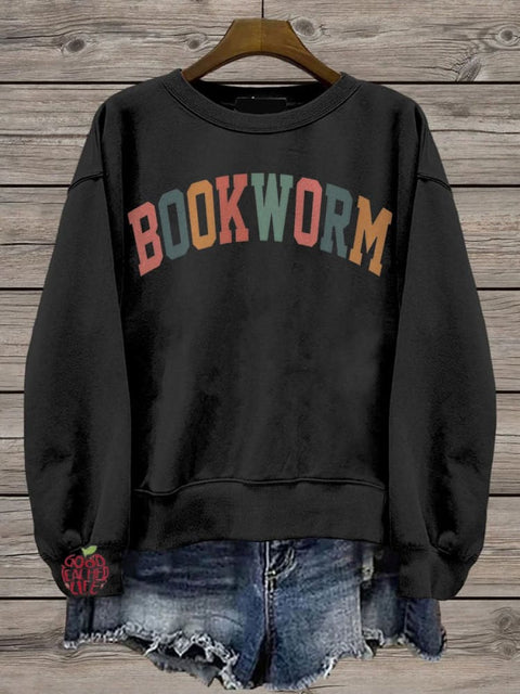 Teacher Retro Bookworm Casual  Sweatshirt