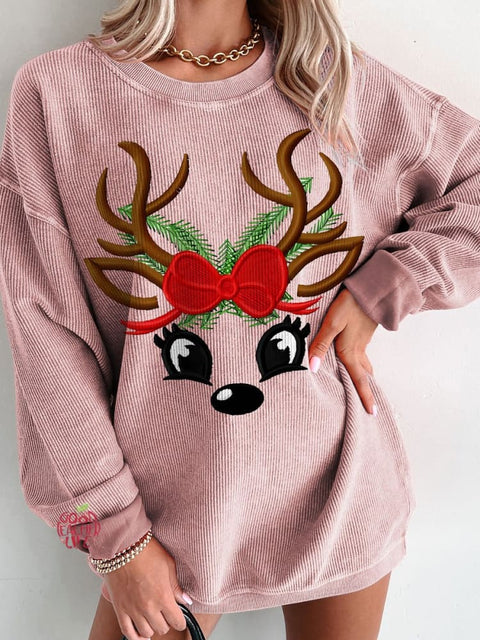 Women's Merry Christmas Elk Casual Print Sweatshirt