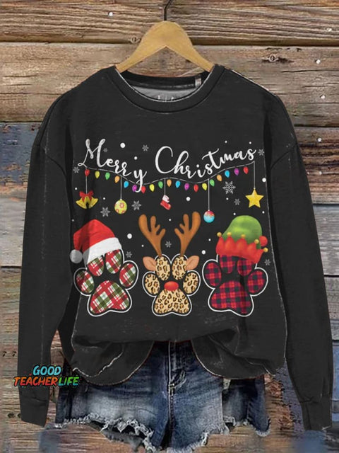 Merry Christmas Art Print Casual Sweatshirt