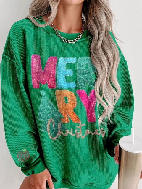 Women's MERRY CHRISTMAS Casual Print Sweatshirt