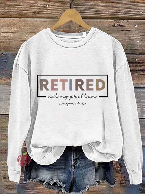 Retirement Retired Teacher Casual Print Sweatshirt