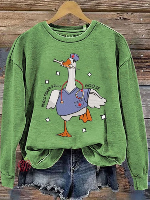 Silly Goose Registered Nurse Casual  Sweatshirt