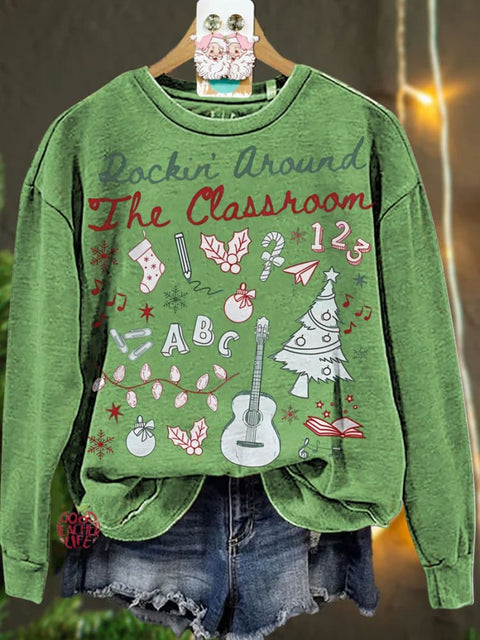 Christmas Colors Funny Teacher Tee Holiday TCasual  Sweatshirt