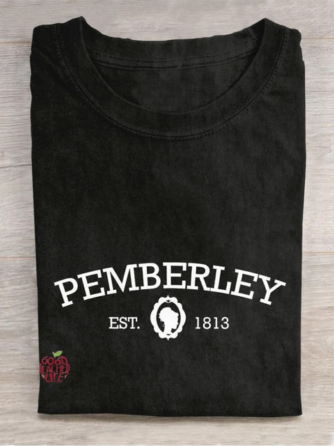 Pemberley EST 1813 Teacher Casual Print T-shirt