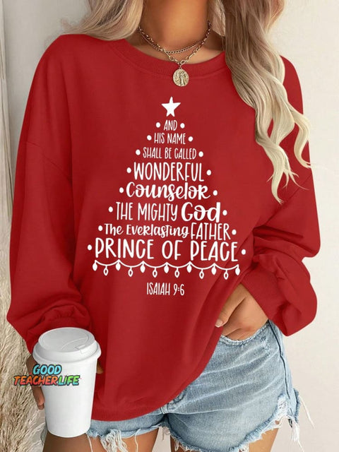Religious Christmas Art Print Casual Sweatshirt
