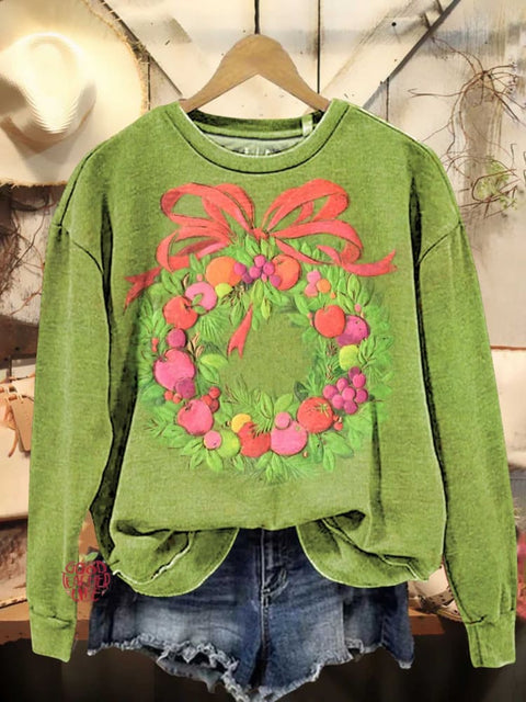 Christmas Wreath Casual Sweatshirt