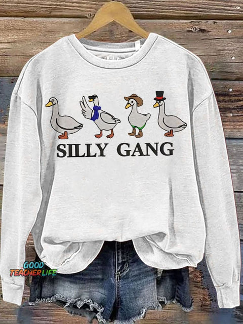 Silly Goose Goose Bumps Casual  Sweatshirt