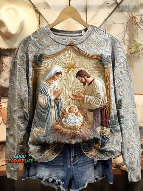 Jesus Art Print Sweatshirt