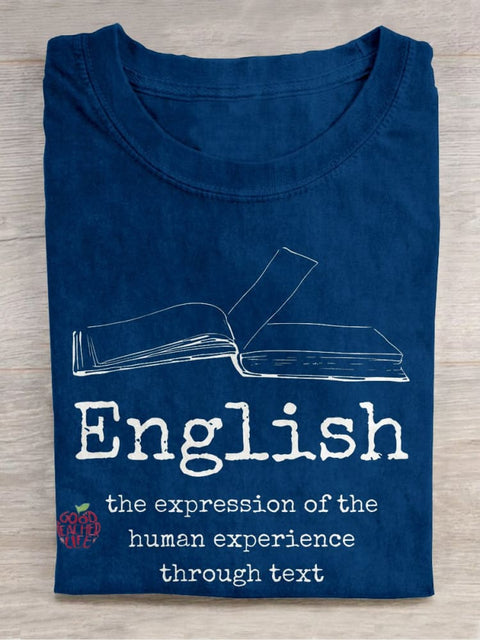 English Education Content Area Purpose Casual Print T-shirt