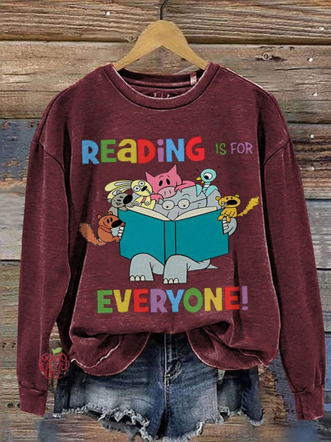 Reading Is For Everyone Teacher Casual  Sweatshirt