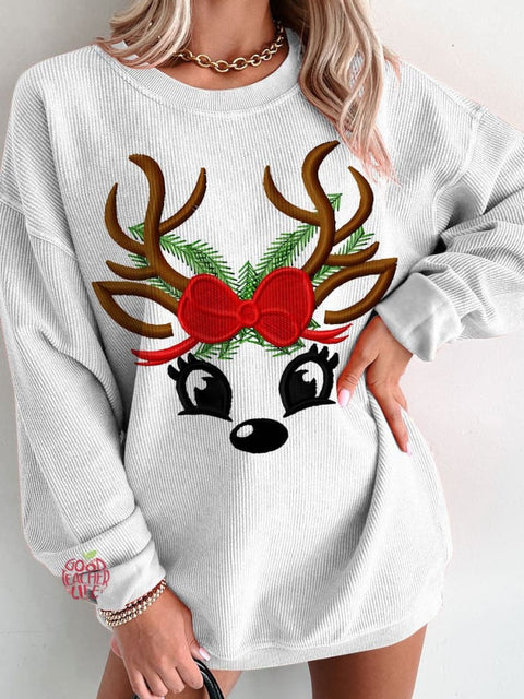 Women's Merry Christmas Elk Casual Print Sweatshirt